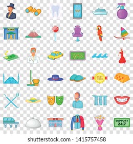 Support icons set. Cartoon style of 36 support vector icons for web for any design