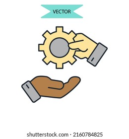 support icons  symbol vector elements for infographic web