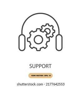 support icons  symbol vector elements for infographic web