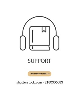 support icons  symbol vector elements for infographic web