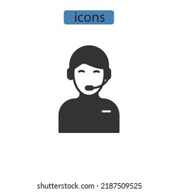 Support icons  symbol vector elements for infographic web