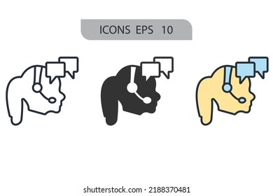 support icons  symbol vector elements for infographic web