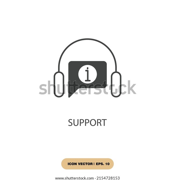 support\
icons  symbol vector elements for infographic\
web