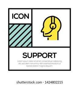 SUPPORT AND ILLUSTRATION ICON CONCEPT
