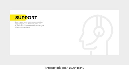 SUPPORT AND ILLUSTRATION ICON CONCEPT