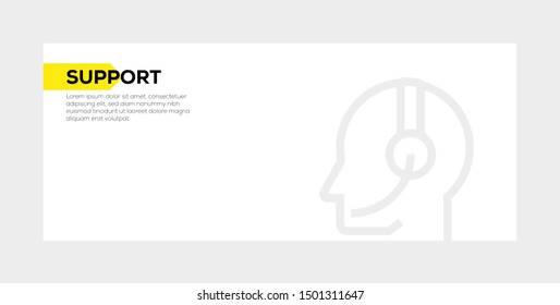 SUPPORT AND ILLUSTRATION ICON CONCEPT