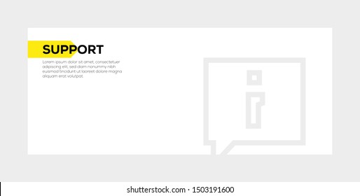 SUPPORT AND ILLUSTRATION ICON CONCEPT
