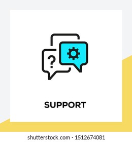SUPPORT AND ILLUSTRATION ICON CONCEPT