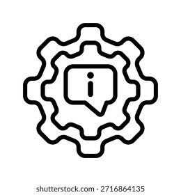 Icono de información de Asistencia, Gráficos de Vector de línea