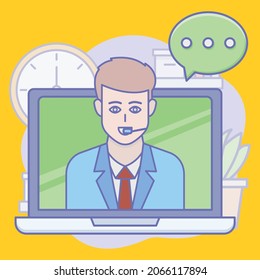 Support Isolated Vector icon which can easily modify or edit


