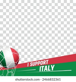 I Asistencia Italia campeonato europeo de futbol cuadro de perfil Anuncios para los medios sociales