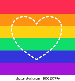 Unterstützen Sie LGBT Pride. Regenbogen abstrakt. Vektorgrafik. Vorlage für Poster, Banner, Karte.