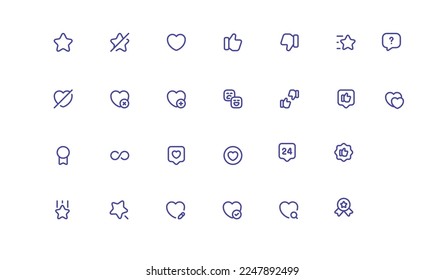 Support Like Question Icons Set