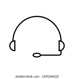 Support Line Black Icon