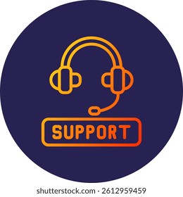 Support Line Circle Gradient Style