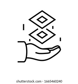 Icono de línea de soporte, signo de concepto, ilustración de vector de contorno, símbolo lineal.