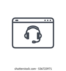 Support Line Icon headphones web