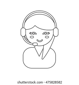 Support line icon. Illustration for web and mobile design.