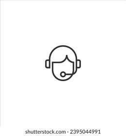 Support linear vector black icon