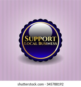 Support Local Business golden badge