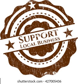 Support Local Business rubber texture