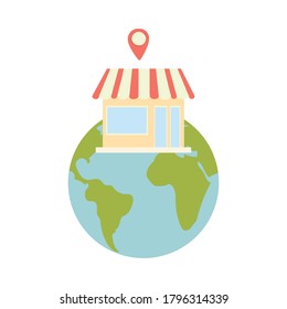 support local businesses and their sales vector illustration design