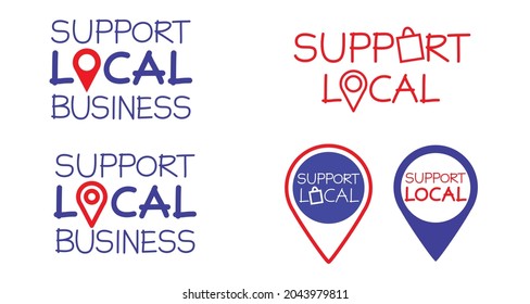 Support local icon or sign. In vector file.