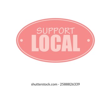 Support local oval badge illustration