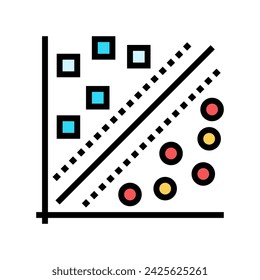 support machine svm algorithm color icon vector. support machine svm algorithm sign. isolated symbol illustration