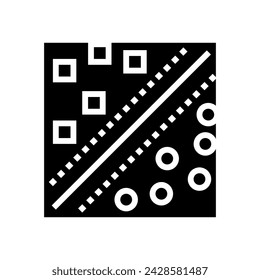 support machine svm algorithm glyph icon vector. support machine svm algorithm sign. isolated symbol illustration