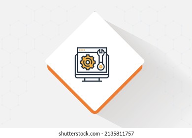 support and maintenance solutions icon vector design