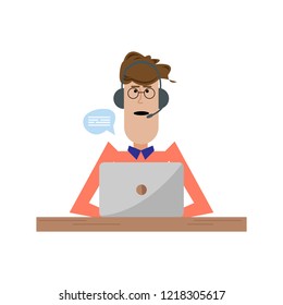 support man working vector illustration for web