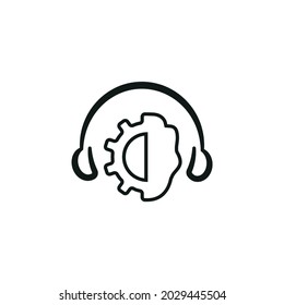 Support management icon, vector support management line icon, support management, support management line icon, vector illustration