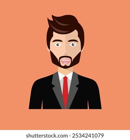 Support manager flat icon. Operator for marketing design. Process chart. Vector illustration.