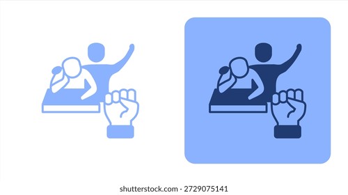 Support MixedTwo-tone color and contrasting background icon illustration