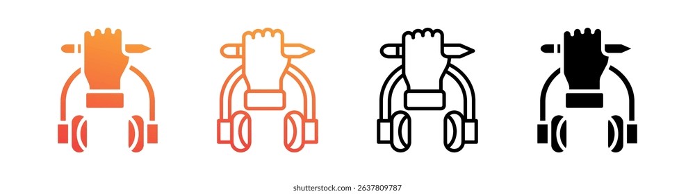 Support Multi Style Icon Set Vector