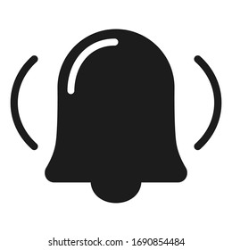 Support, notification bell. Reminder alarm vector pictogram. Web icon.