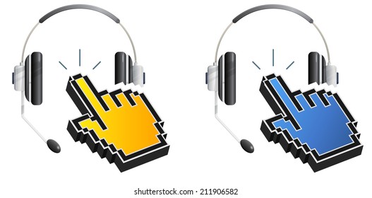 Support on a click - Illustration