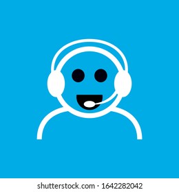 Support operator vector design icon