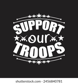 Support our troops vector design