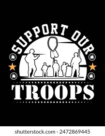 
SUPPORT OUR TROOPS VECTOR TSHIRT DESIGN