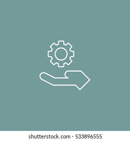 support outline icon vector sign symbol illustration, can be used for web and mobile desgn