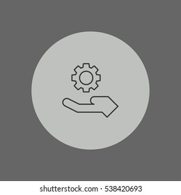 support outline icon vector sign symbol illustration, can be used for web and mobile desgn