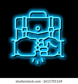 support partner neon light sign vector. support partner illustration