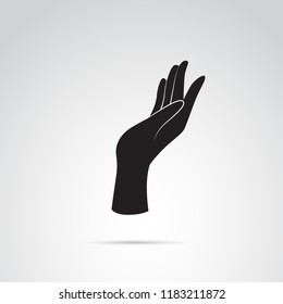 Support, peace, care hand gesture. Vector icon.