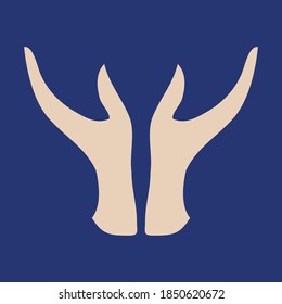 support, peace, care hand gesture illustration