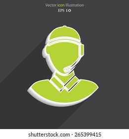Support people flat icon illustration.