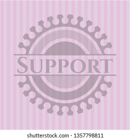Support pink emblem