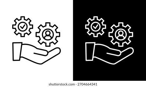 Support Plan White Icon Set Design