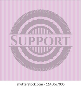 Support realistic pink emblem